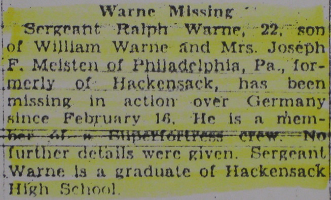 Ralph N. Warne Article